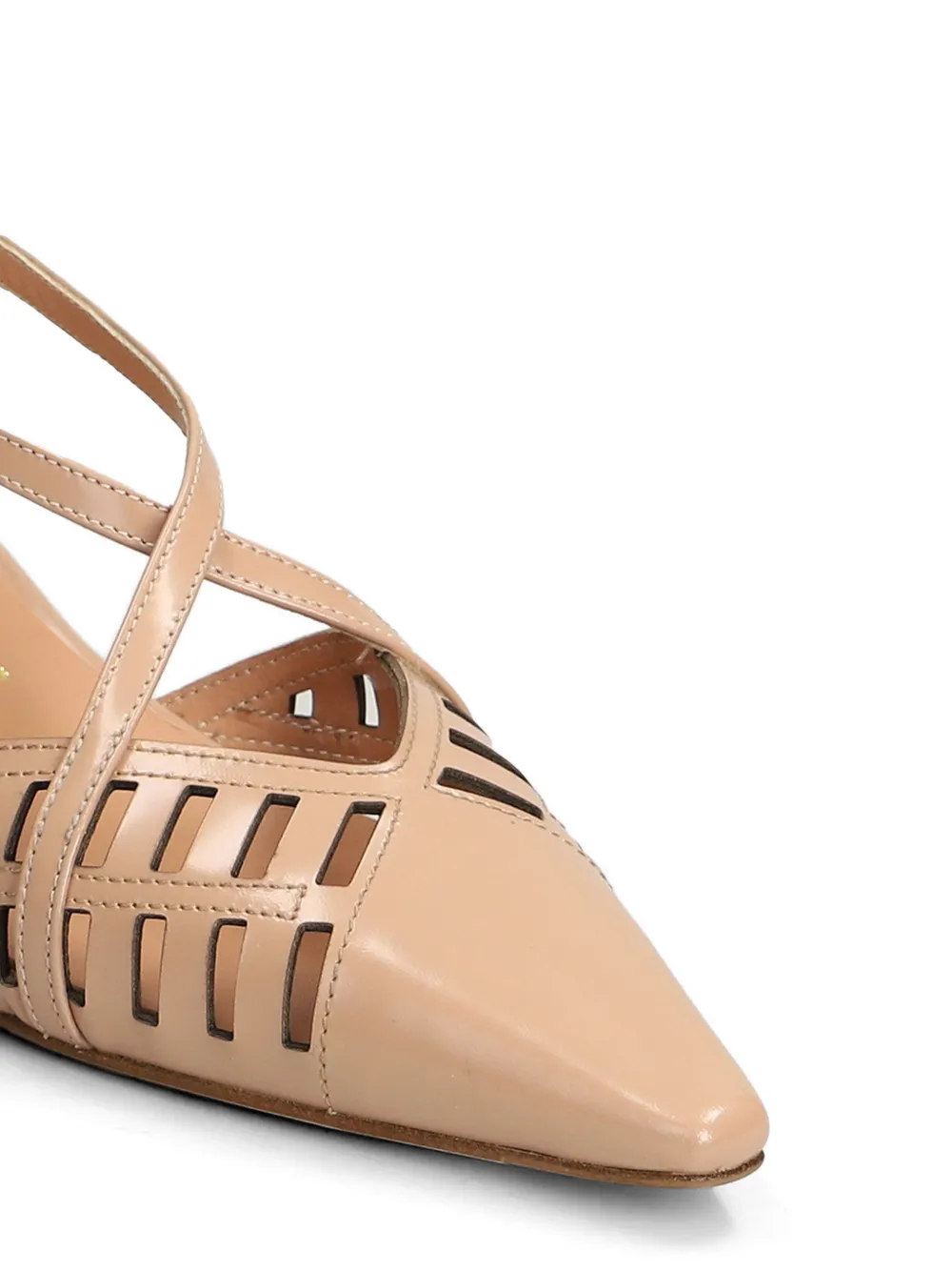 Julie Dee cut-out pointed-toe pumps Beige