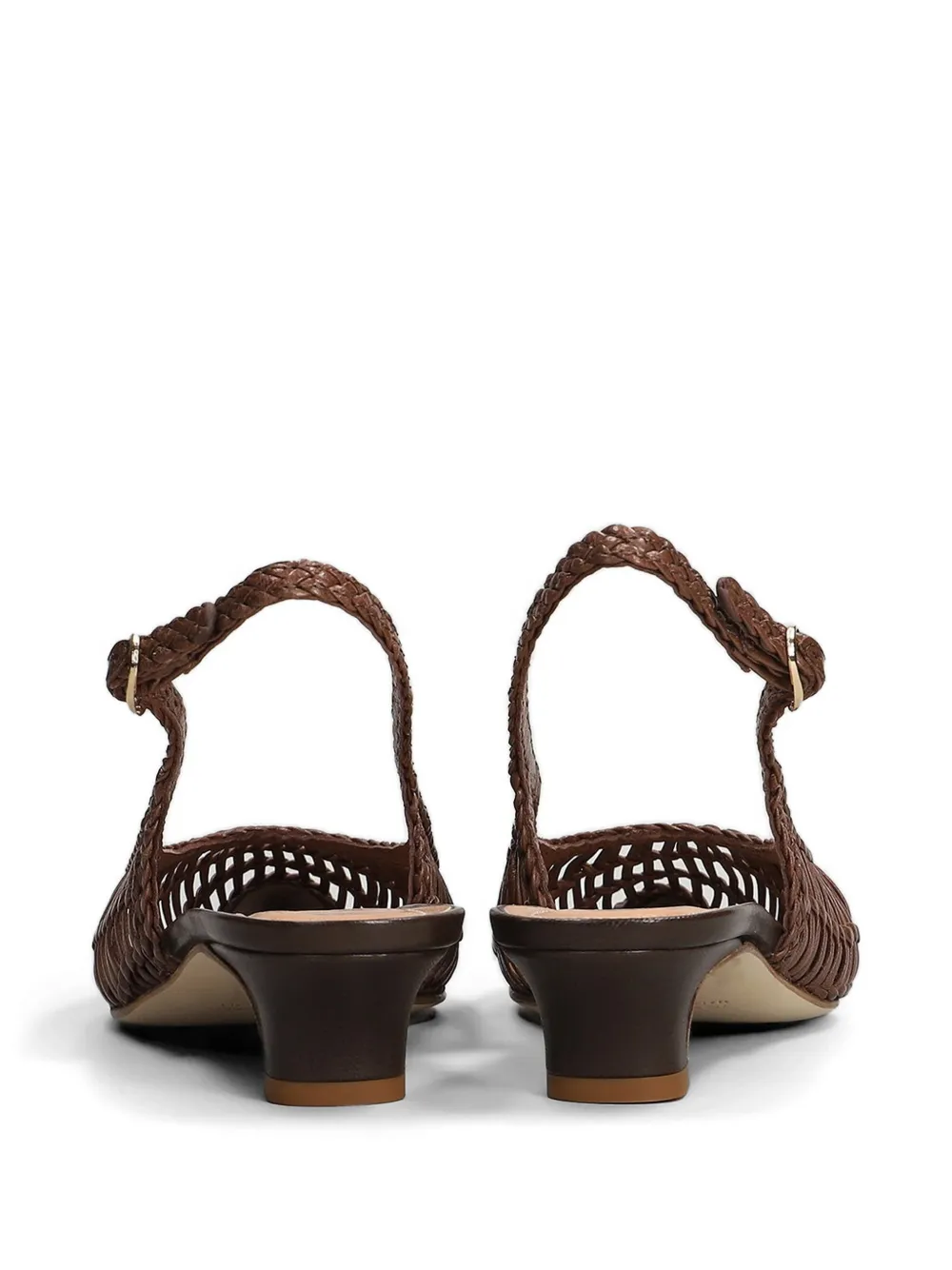 Julie Dee woven slingback pumps Bruin