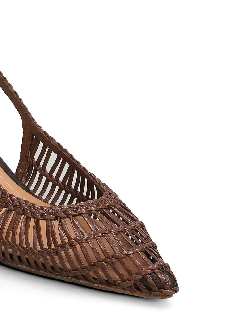 Julie Dee woven slingback pumps Bruin