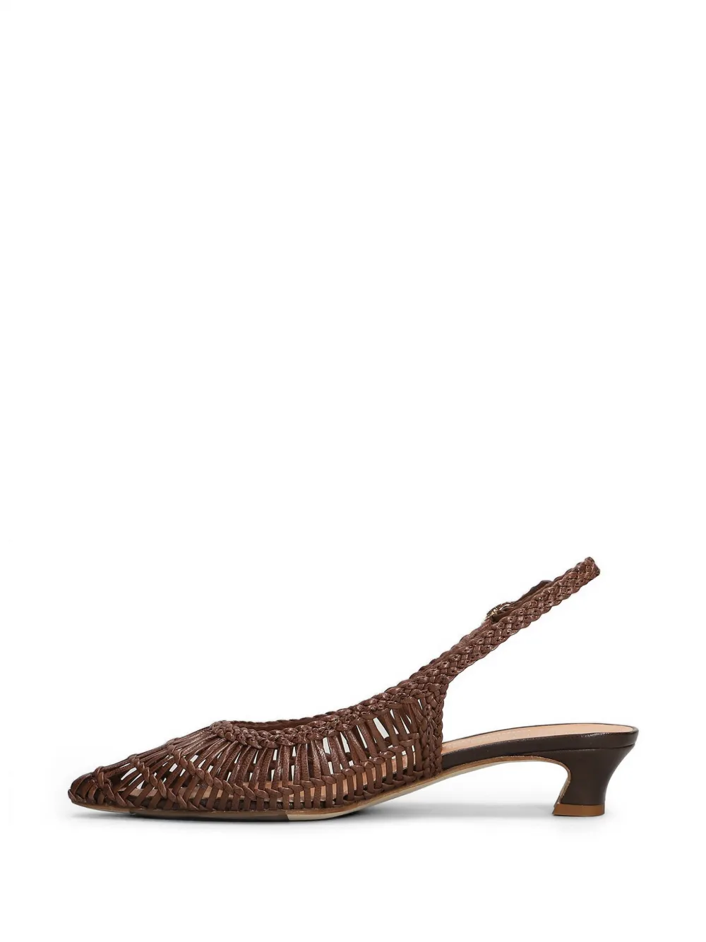 Julie Dee woven slingback pumps Bruin