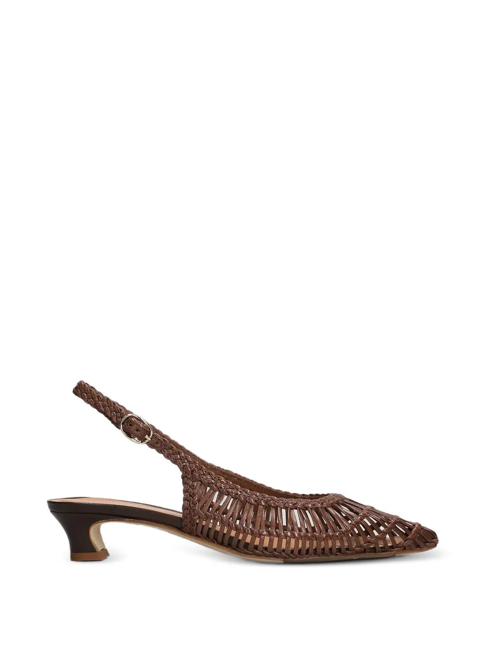 Julie Dee woven slingback pumps Bruin