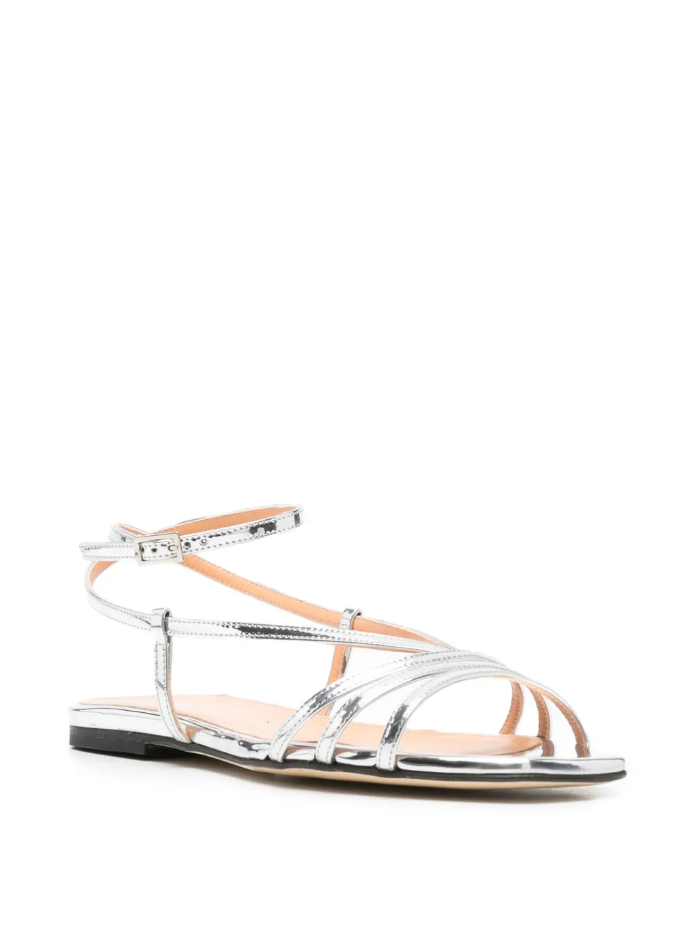 The Seller metallic multi-strap sandals Zilver