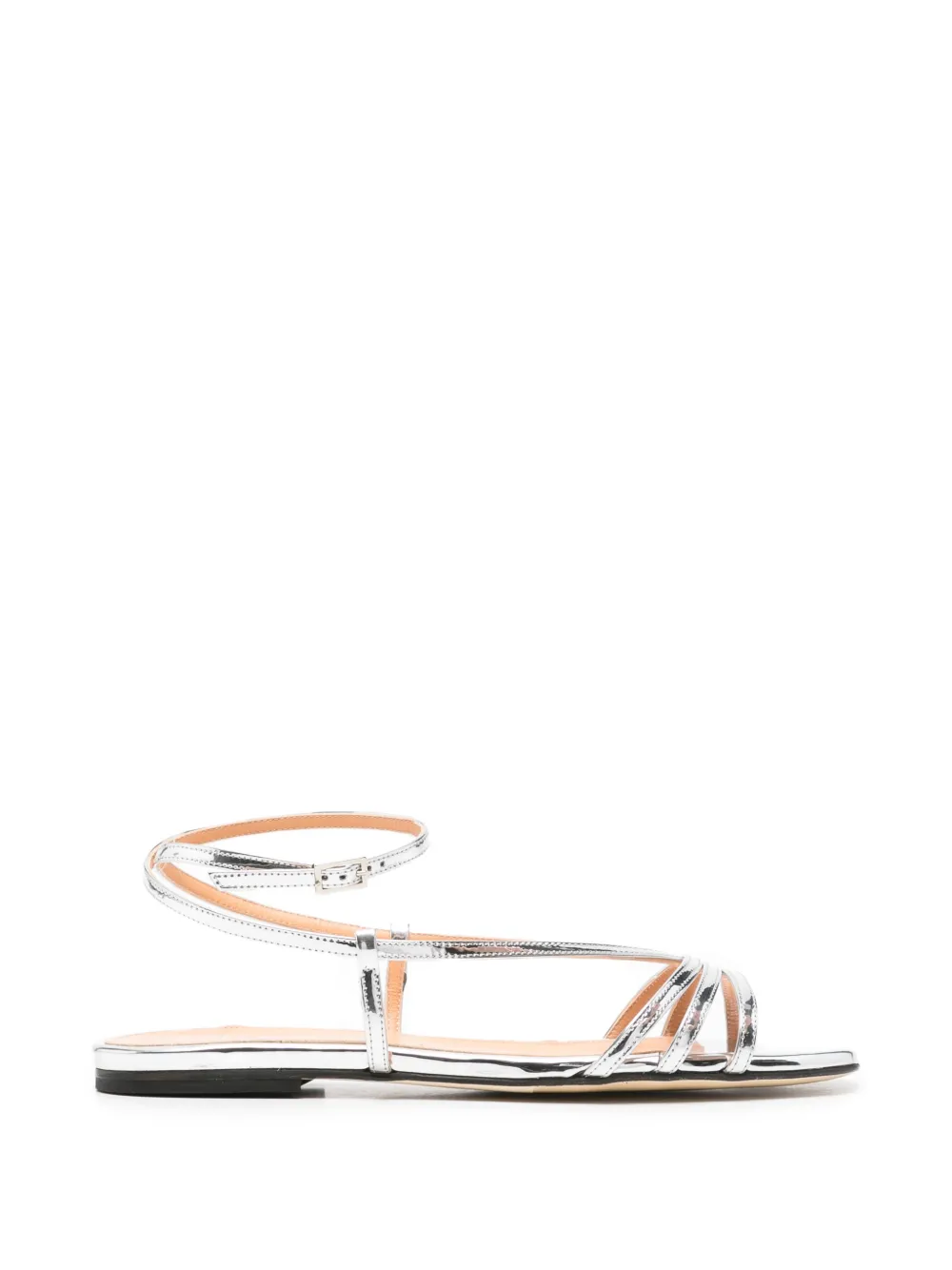 The Seller metallic multi-strap sandals - Argento