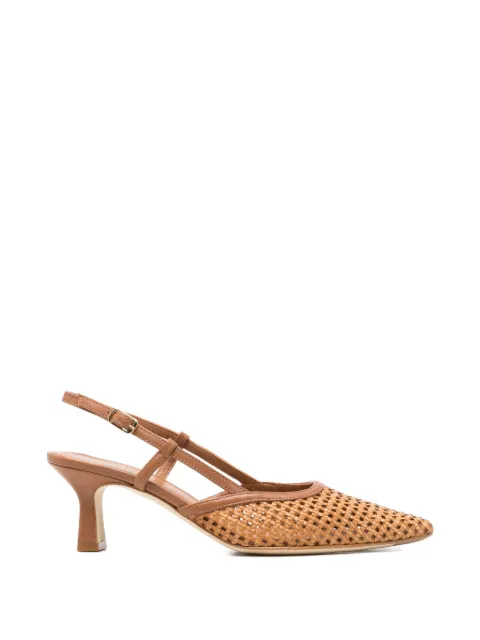 Julie Dee woven slingback pumps