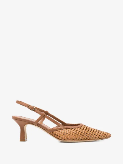 Julie Dee woven slingback pumps
