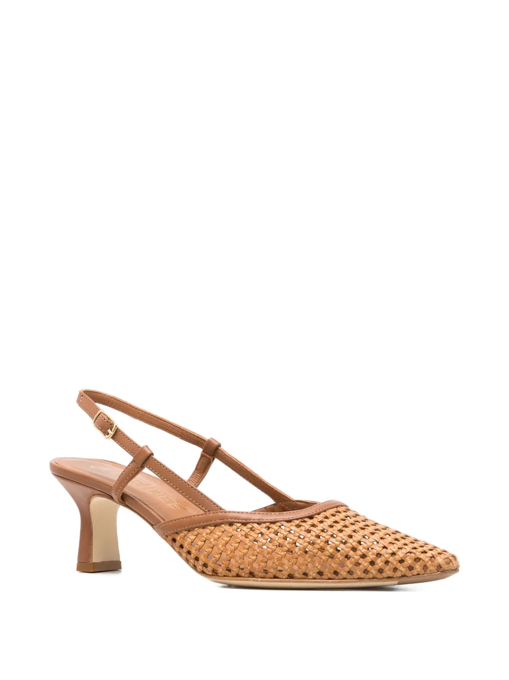 Julie Dee woven slingback pumps Beige