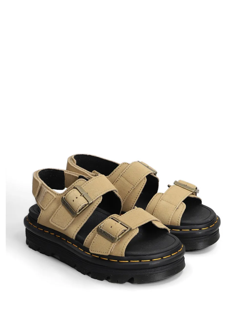 Dr. Martens suede flat sandals Beige