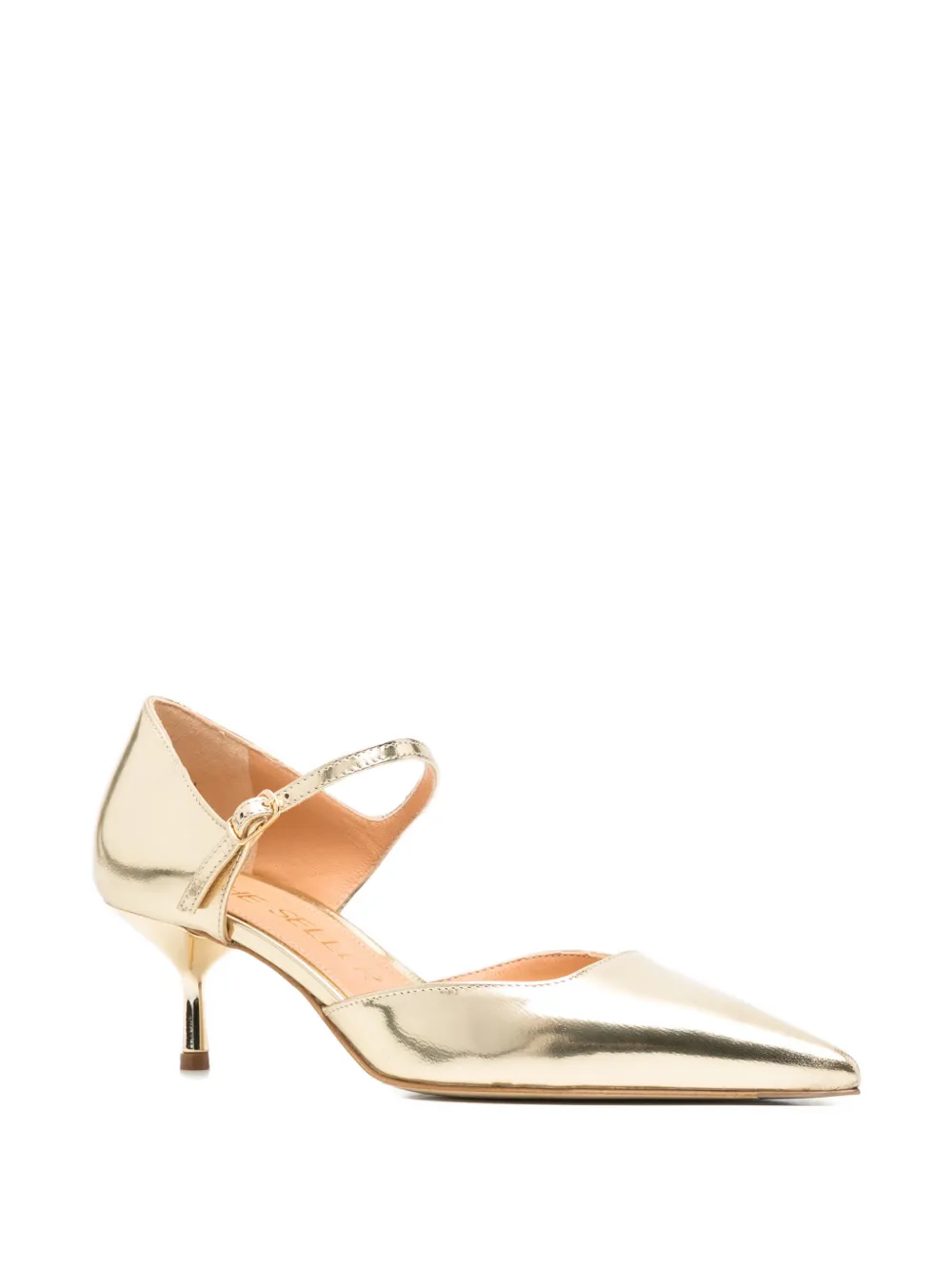 The Seller pointed-toe buckle-strap pumps Goud
