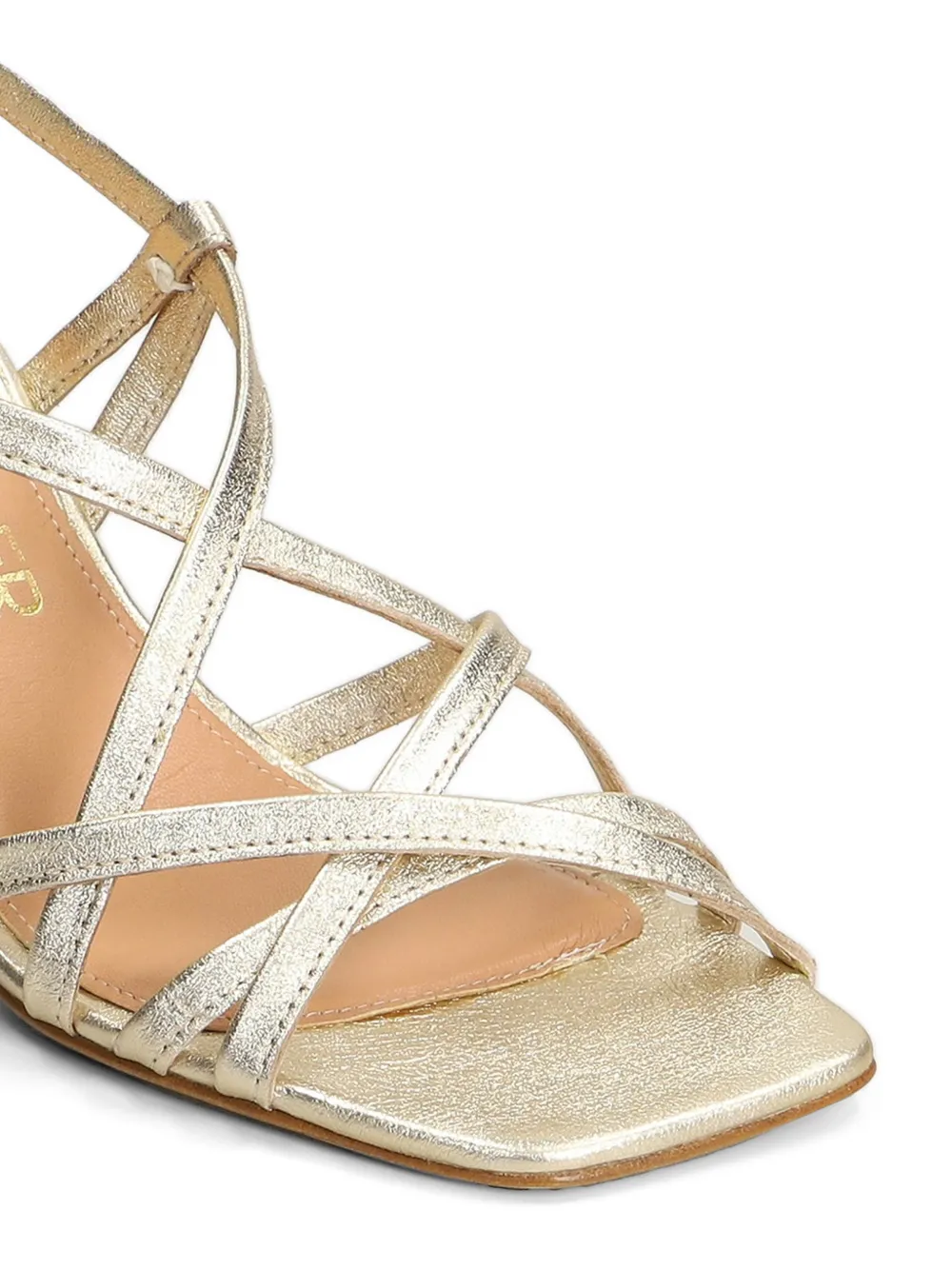 The Seller strappy metallic-effect sandals Goud