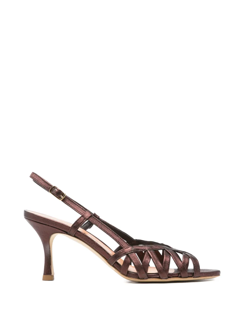 The Seller metallic cage-style pumps - Marrone