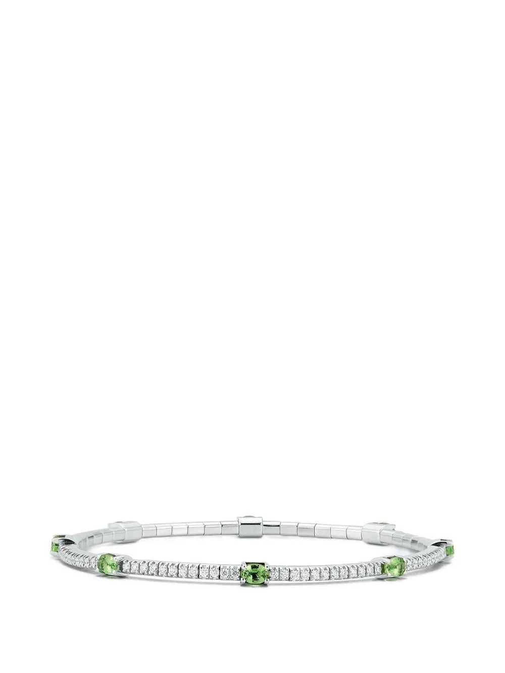 Roberto Demeglio tsavorite diamond extensible stretch bracelet - Argento