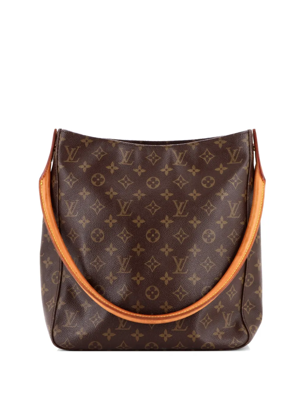 Louis Vuitton Pre-Owned Borsa a spalla Looping GM in tela con monogramma - Marrone