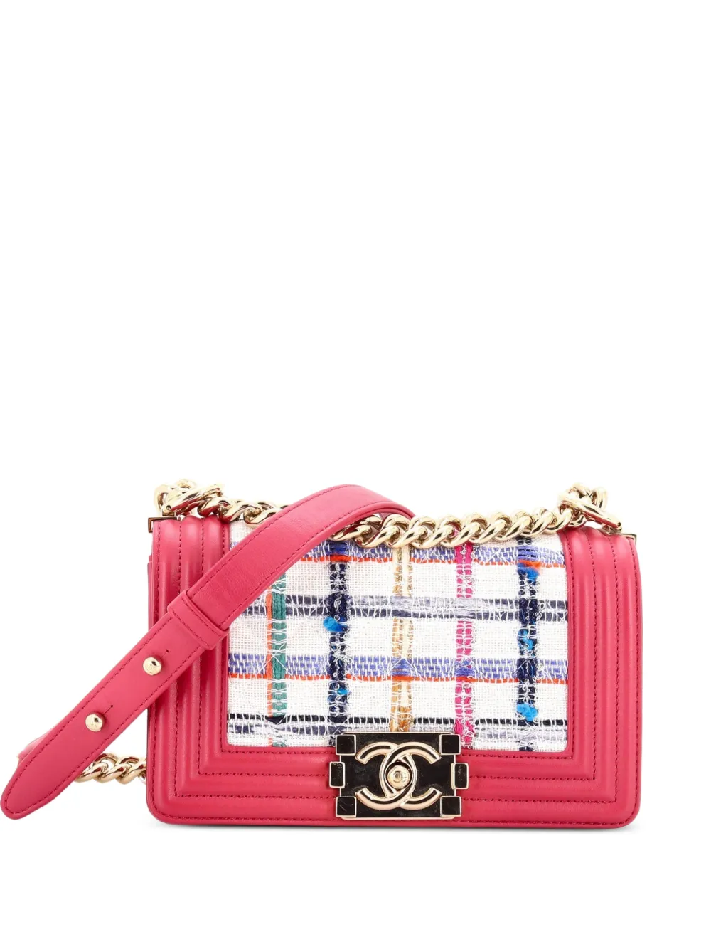 CHANEL Pre-Owned Boy Flap Bag Quilted Tweed Small shoulder bag - Multicolore