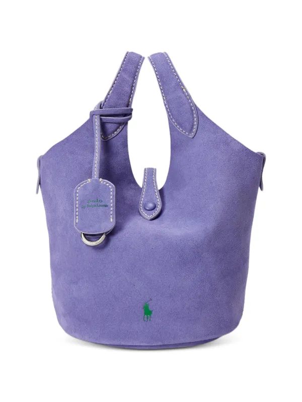 Polo Ralph Lauren Polo Play Leather Tote Bag | Purple | FARFETCH