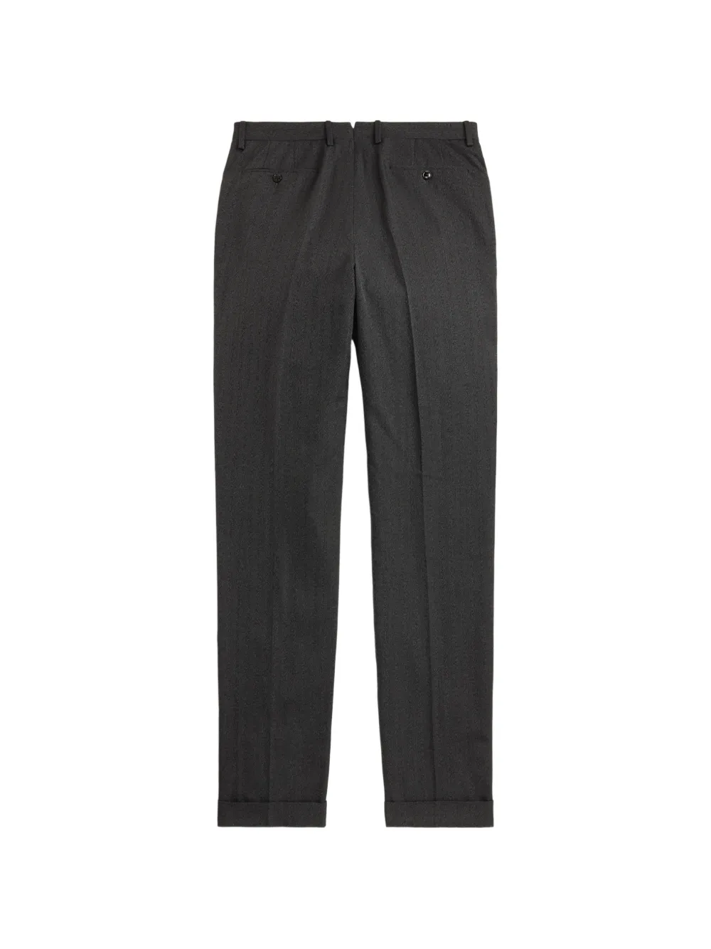 Ralph Lauren RRL Broek met visgraat patroon en knopen Grijs