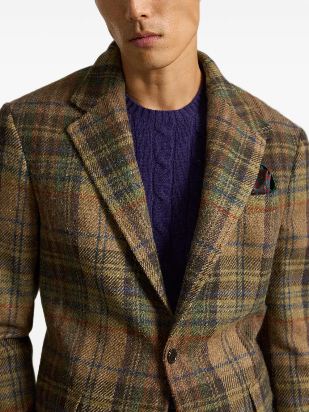 Polo Ralph Lauren the RL67 plaid tweed jacket Bruin