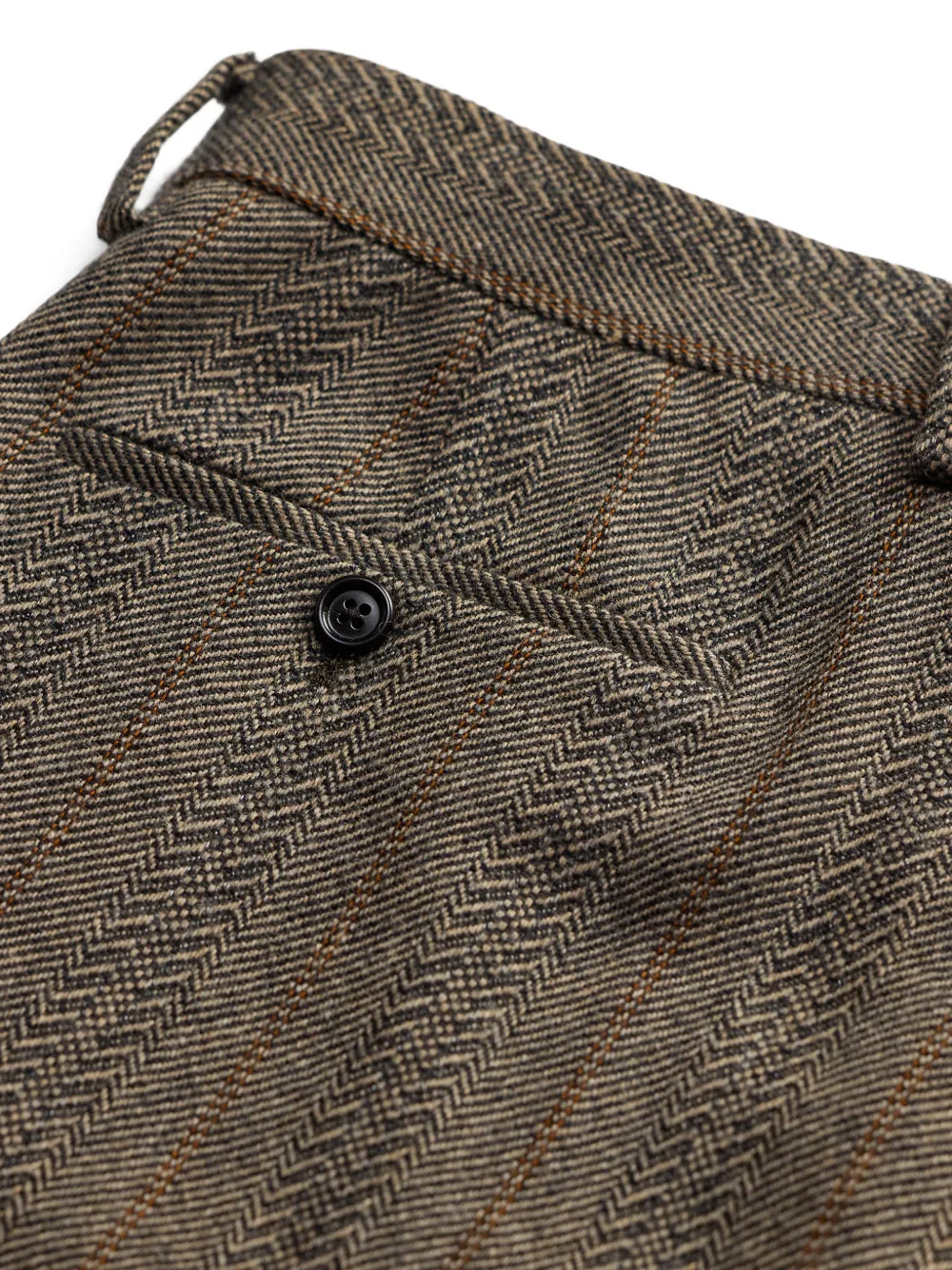 Ralph Lauren RRL Plooibroek met visgraatpatroon Bruin