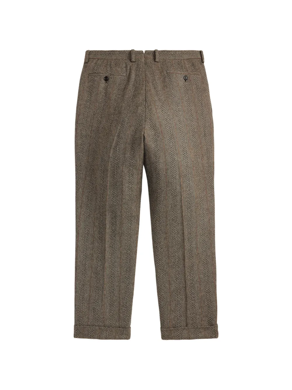 Ralph Lauren RRL Plooibroek met visgraatpatroon Bruin