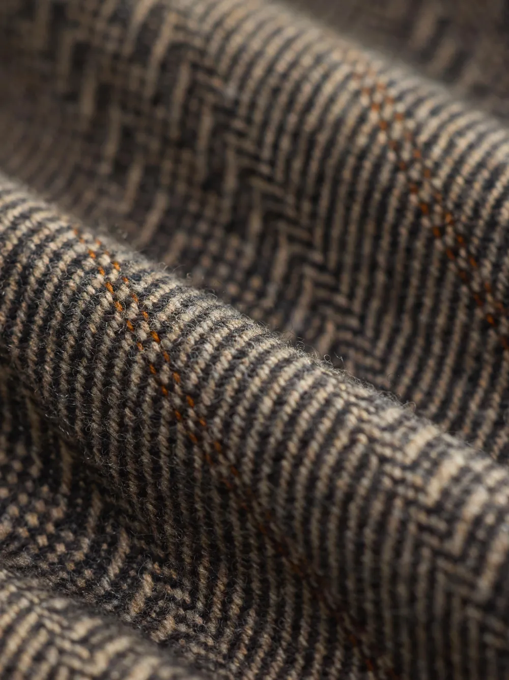 Ralph Lauren RRL Plooibroek met visgraatpatroon Bruin