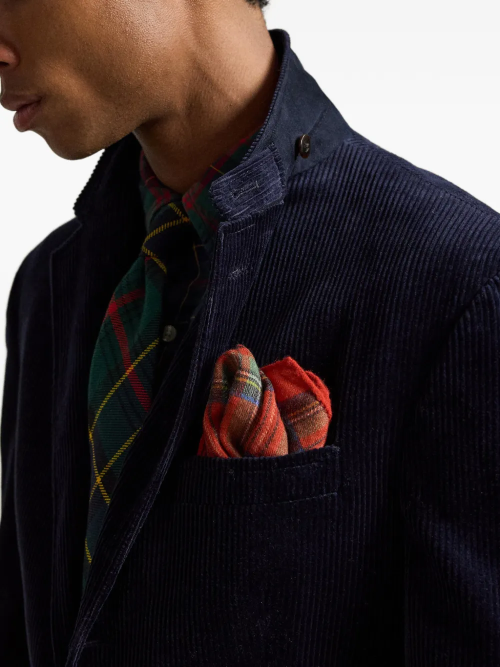 Polo Ralph Lauren Ribfluwelen katoenen blazer Blauw