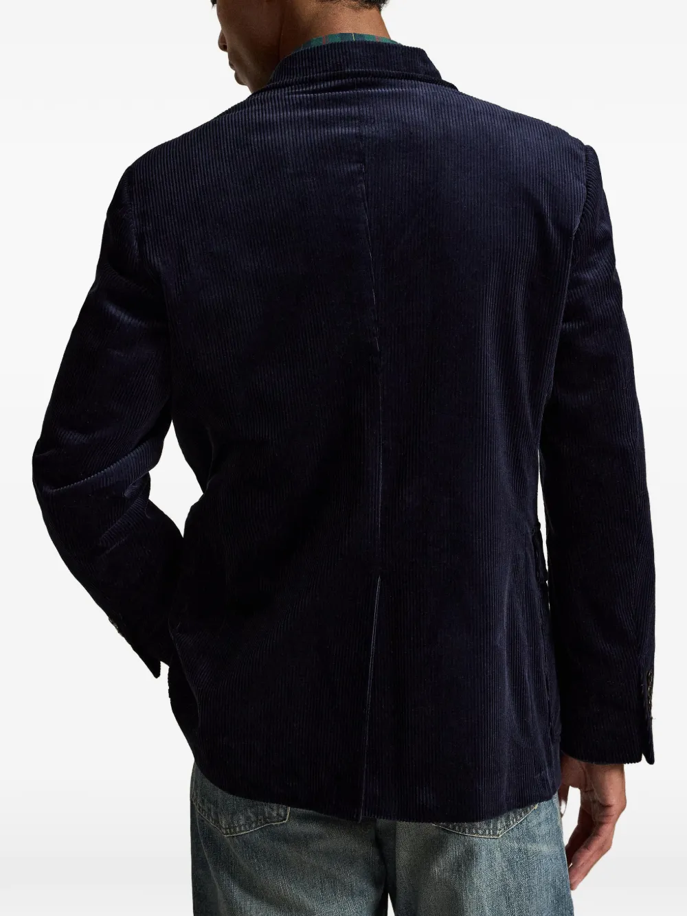 Polo Ralph Lauren Ribfluwelen katoenen blazer Blauw