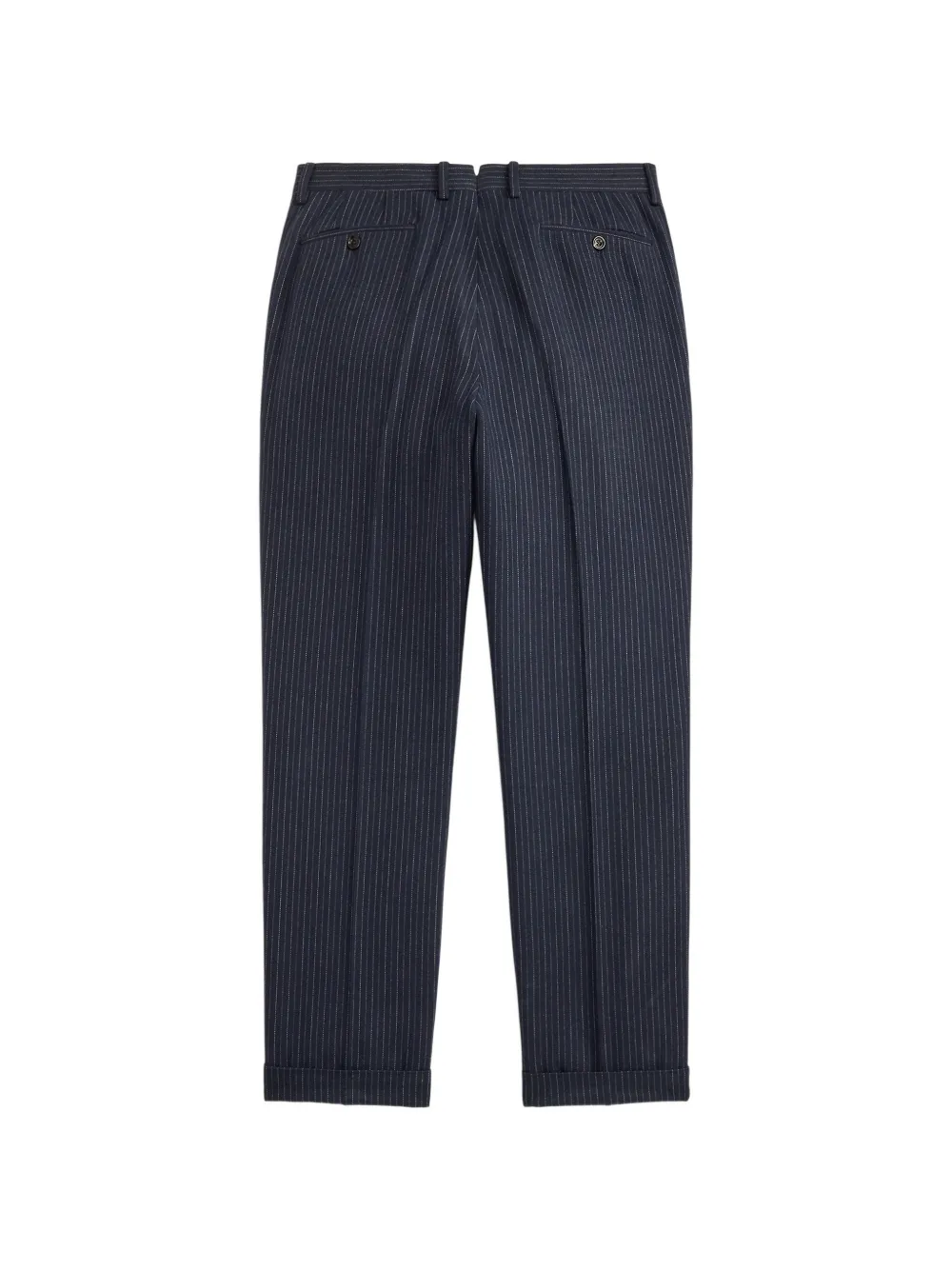 Ralph Lauren RRL Broek met krijtstreep en manchetten Blauw