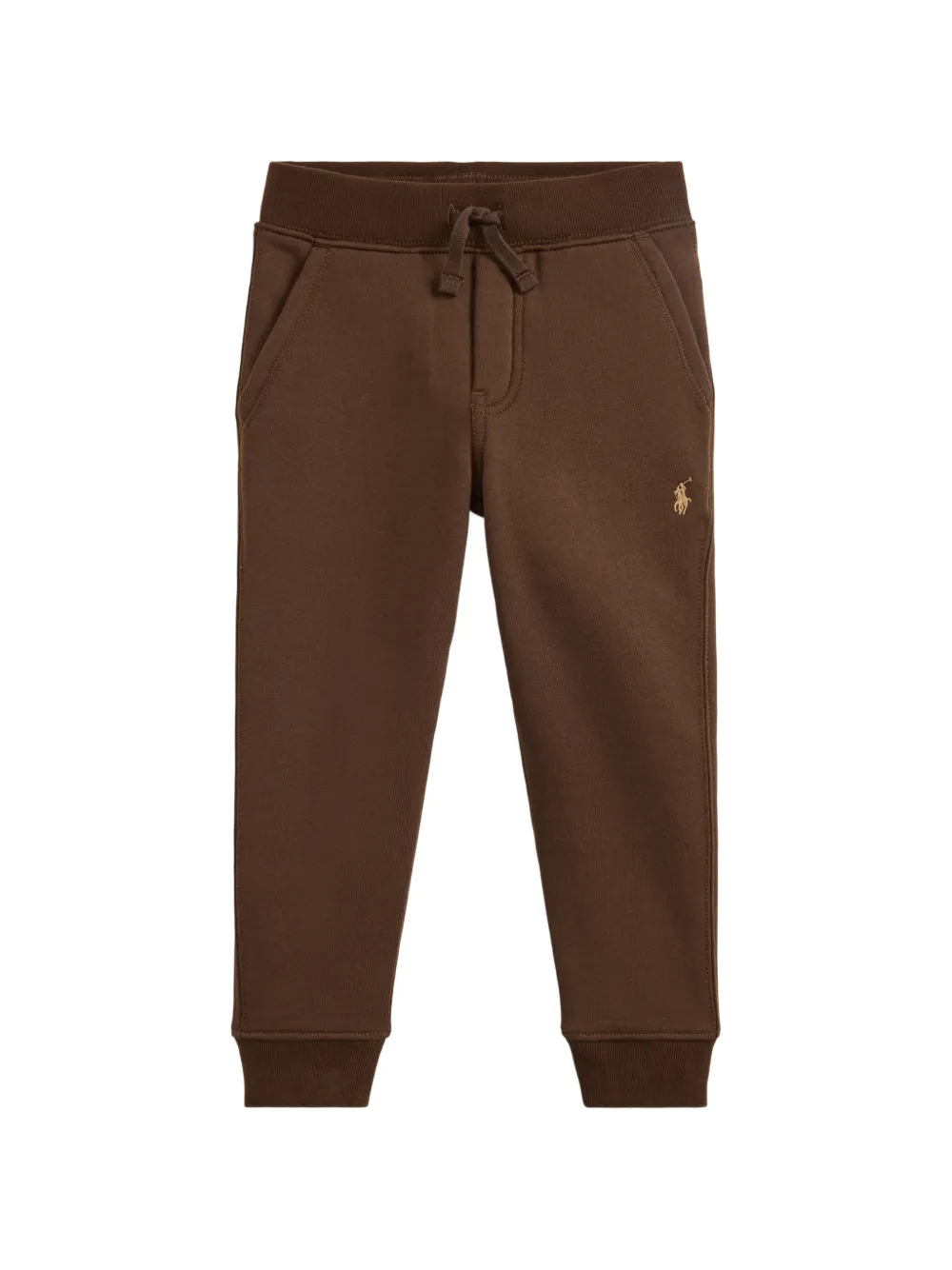 POLO RALPH LAUREN KIDS Pantaloni sportivi con logo ricamato - Marrone