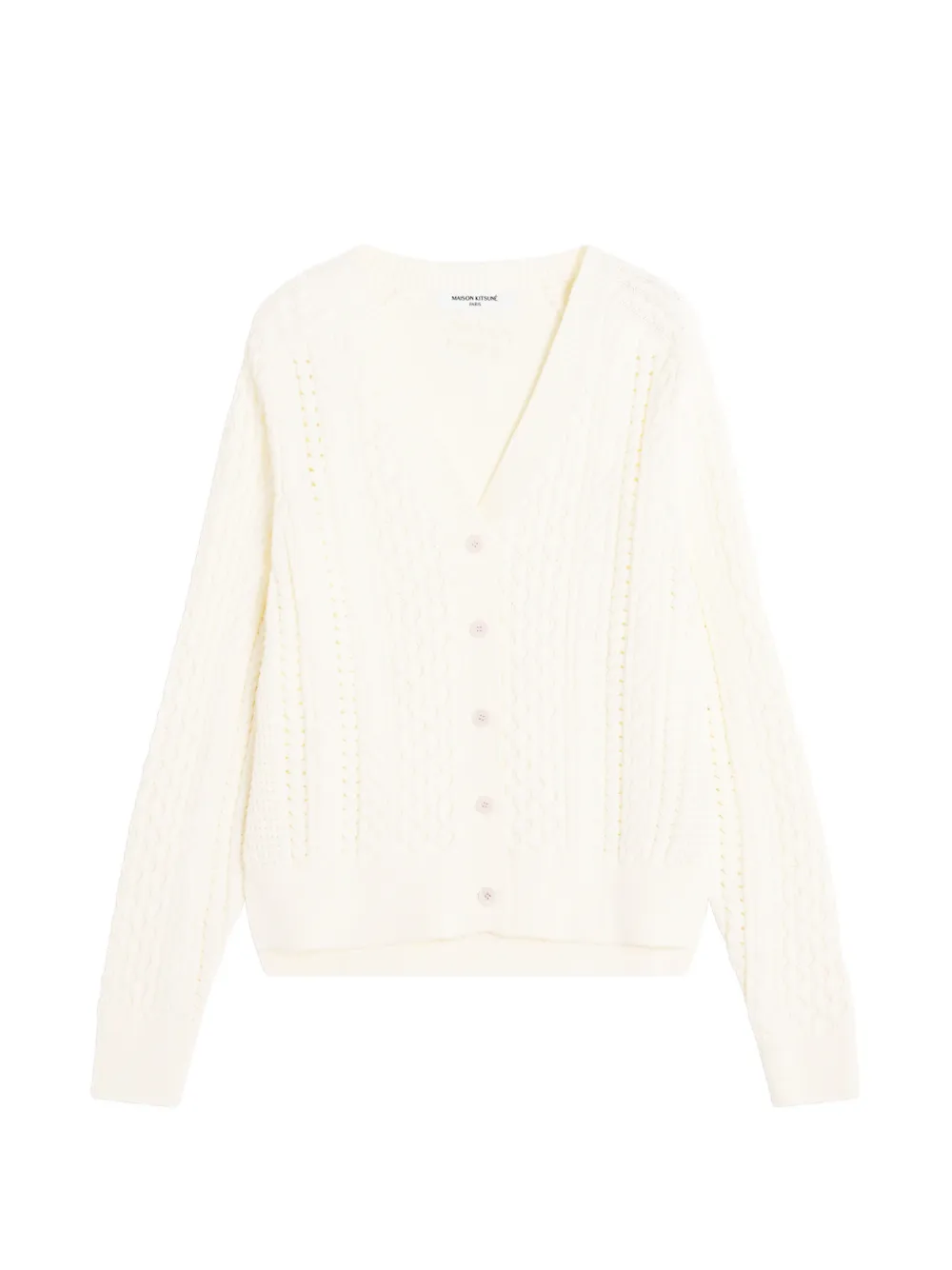 Maison Kitsuné cable-knit cardigan - Toni neutri