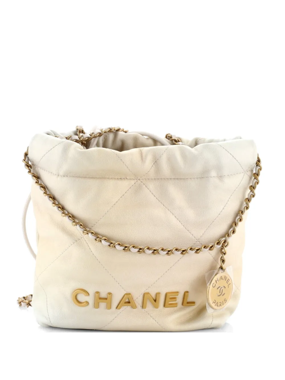 CHANEL Pre-Owned Borsa a tracolla 22 Chain mini - Toni neutri