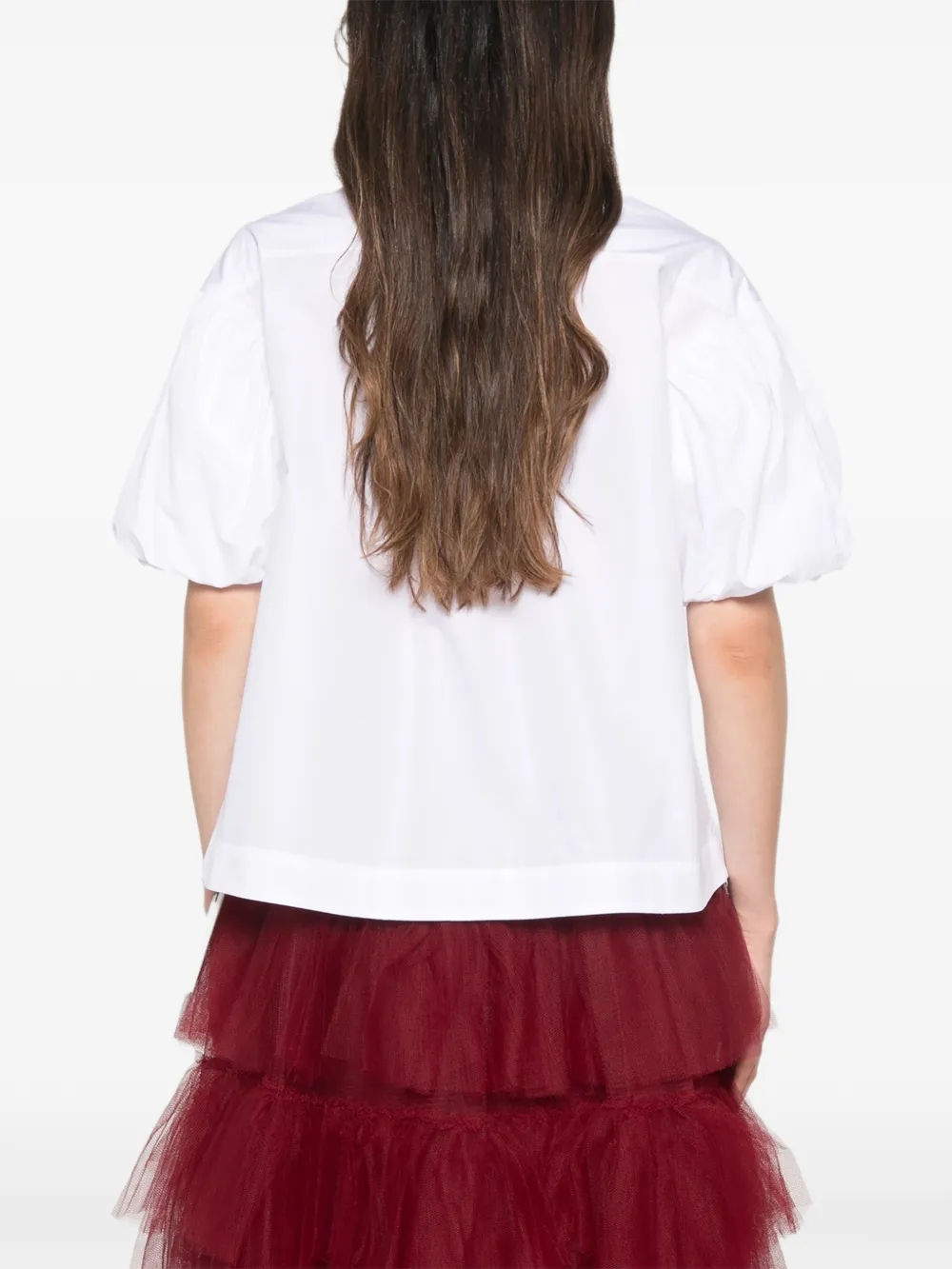 Simone Rocha Blouse verfraaid met rozet en pofmouwen Zwart