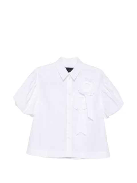 Simone Rocha rosette-detail puff-sleeve shirt
