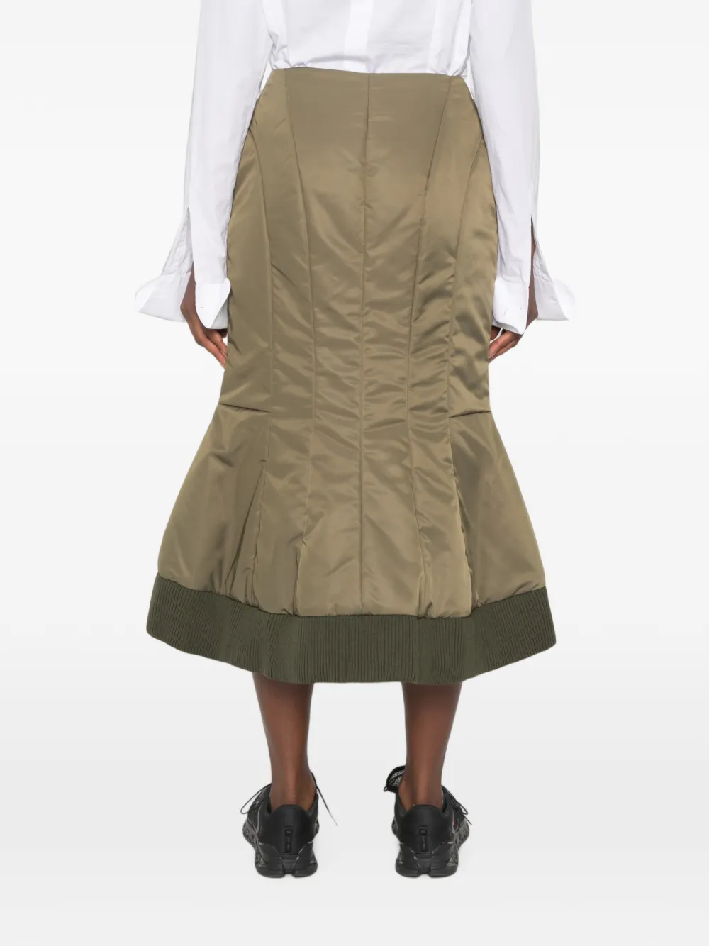 Simone Rocha Padded Midi Skirt in Green, view 4