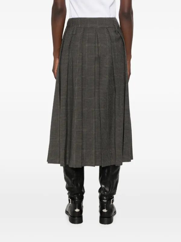 Prince of Wales Check Pleated Skirt