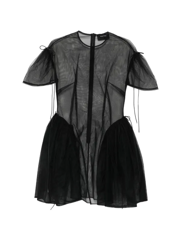 Simone Rocha Puff-sleeve Mini Dress in Black