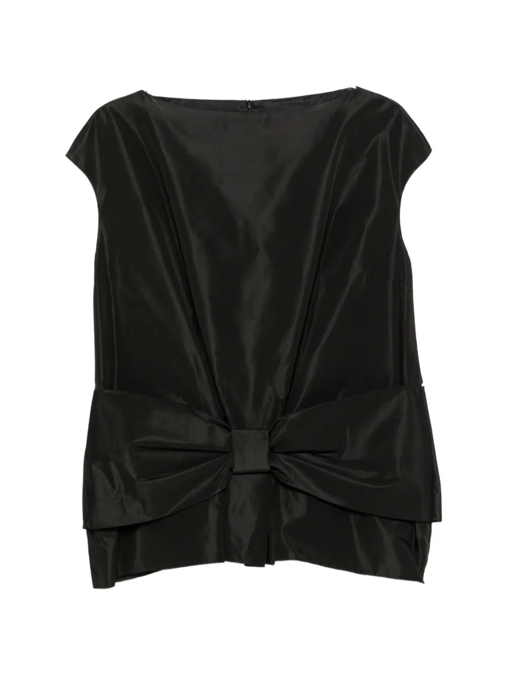 Simone Rocha bow-detail peplum top - Black
