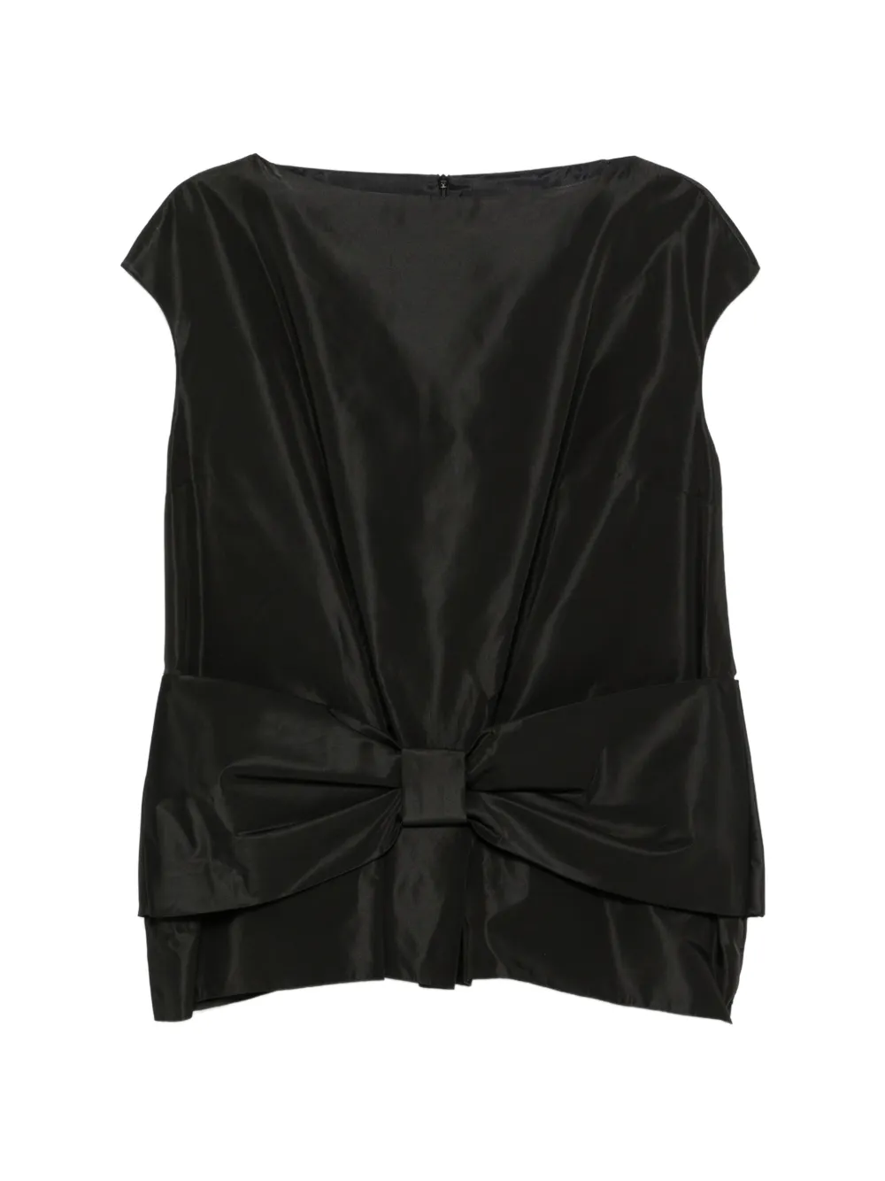 Simone Rocha bow-detail peplum top - Nero
