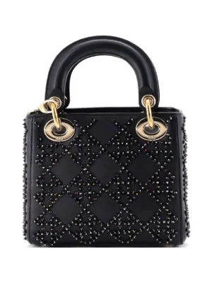 Christian Dior Pre-Owned 2017 ミニ サテン カナージュ ストラス