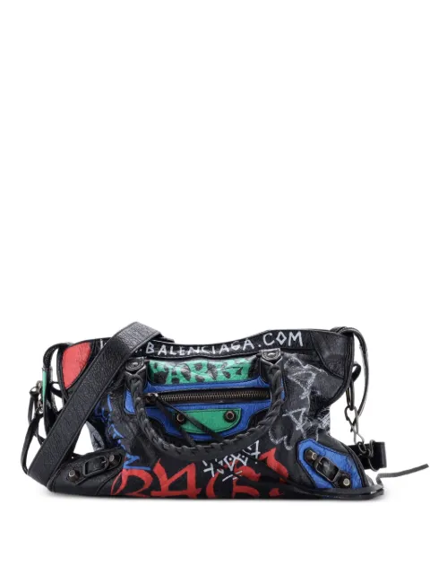 Balenciaga Pre-Owned bolsa satchel City Graffiti Classic pequeña de piel con apliques