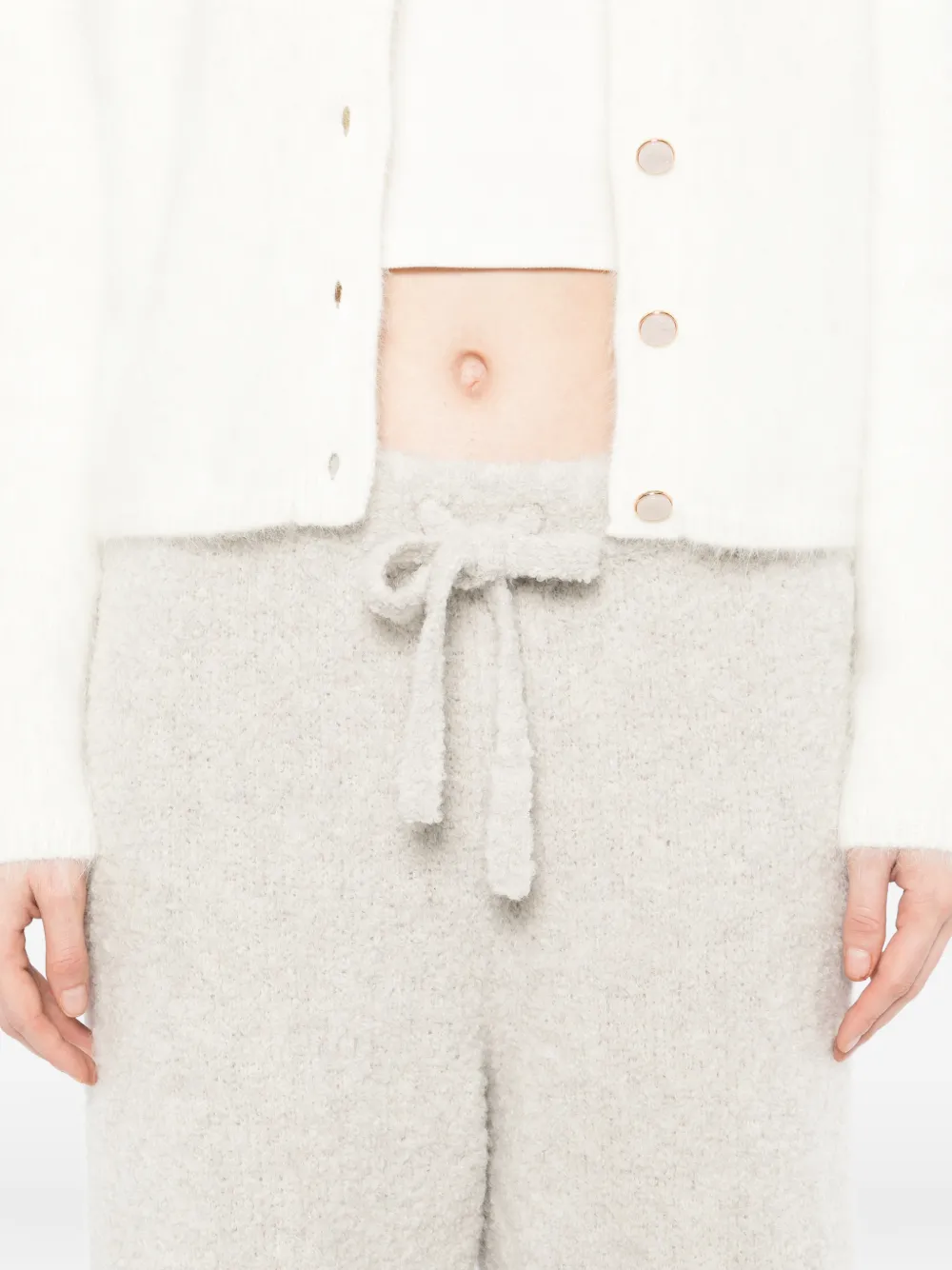 James Perse Bouclé trainingsbroek met trekkoord Beige
