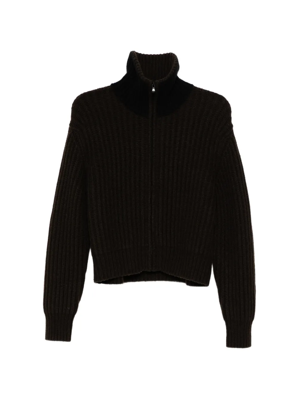 James Perse chunky-knit zip-up cardigan - Marrone