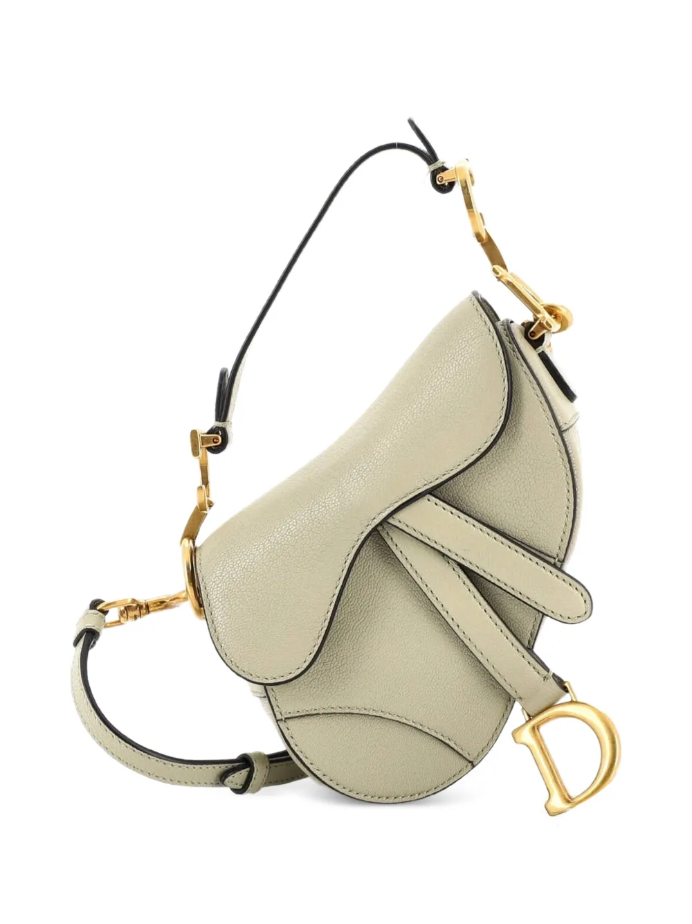 Christian Dior Pre-Owned Saddle Handbag with Strap Leather Micro shoulder bag - Grün