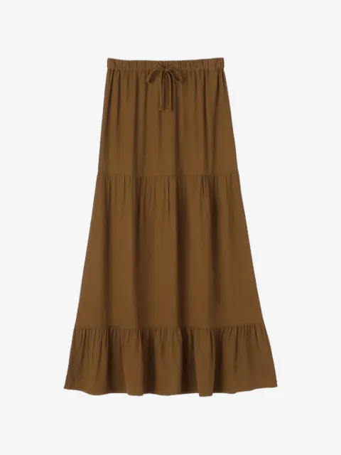James Perse soft-matte tiered maxi skirt
