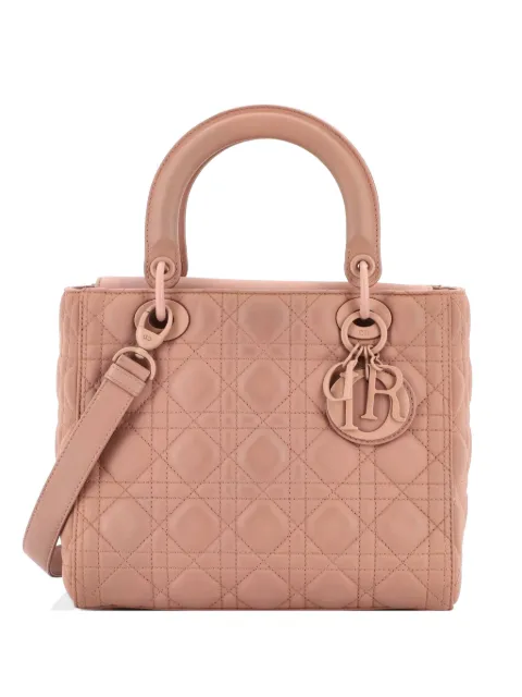 Christian Dior Pre-Owned Ultra Matte Lady Dior Bag Cannage Quilt Calfskin Medium satchel