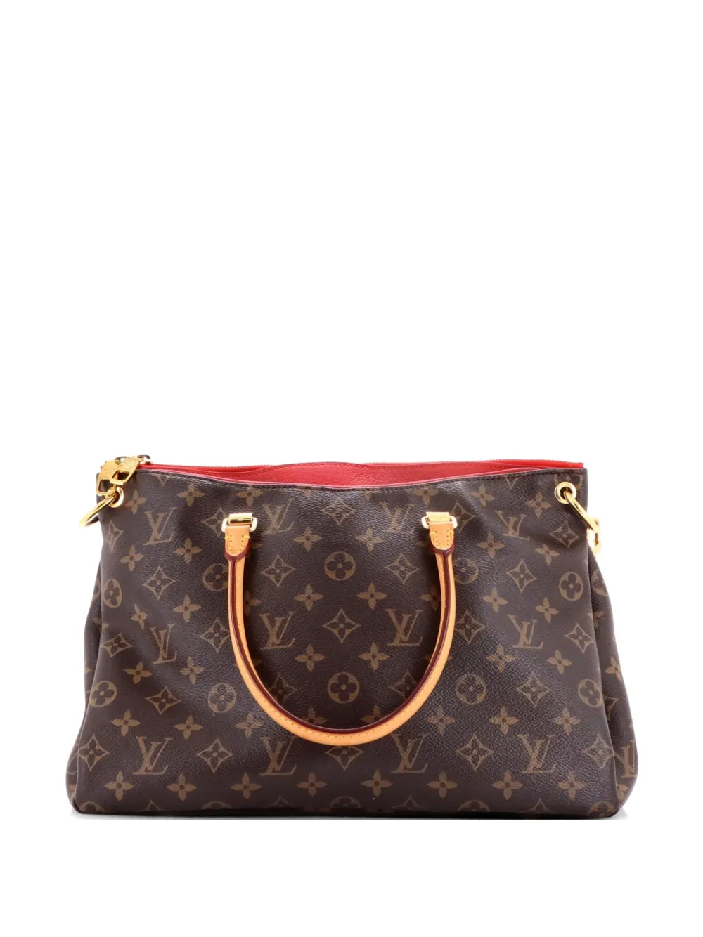 Louis Vuitton Pre-Owned Pallas Tote Monogram Schultertasche aus Canvas mit Leder - Braun