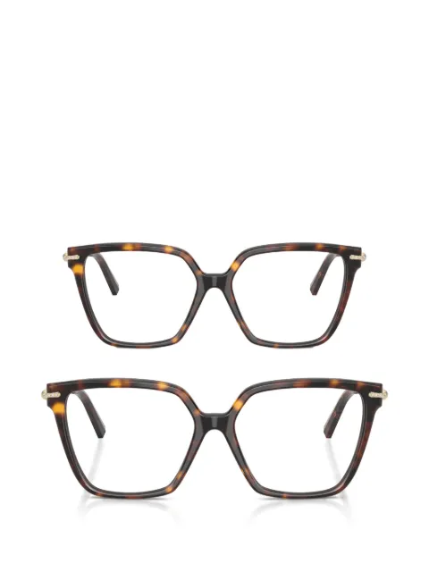 Tiffany & Co. square-frame rhinestone-embellished glasses