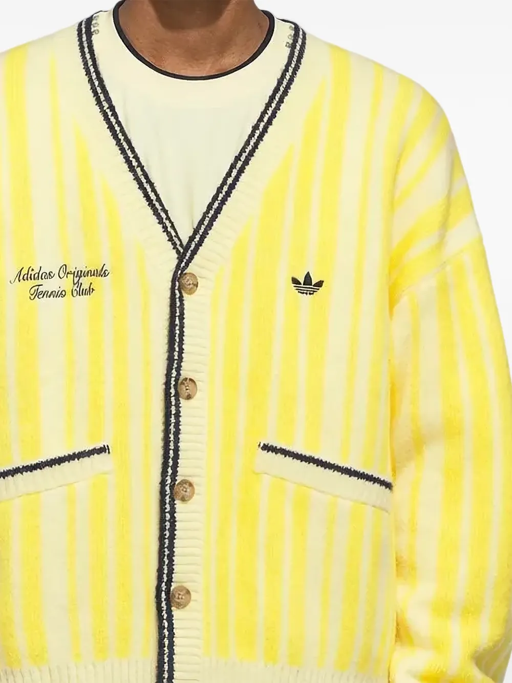 adidas Cheviot gestreept vest Geel