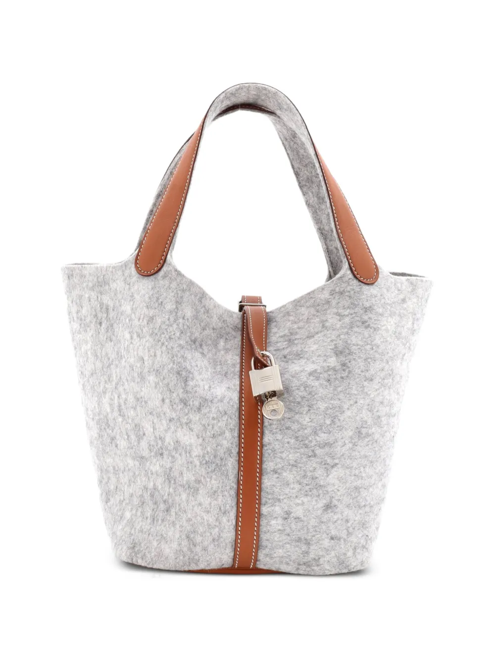 Hermès Pre-Owned Picotin Lock Bag Felt with Leather MM bucket bag - Brown