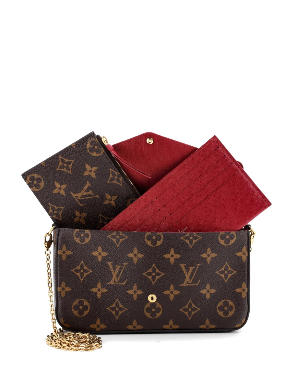 Louis Vuitton Pre-Owned Felicie Pochette Monogram Canvas crossbody bag - Marrone