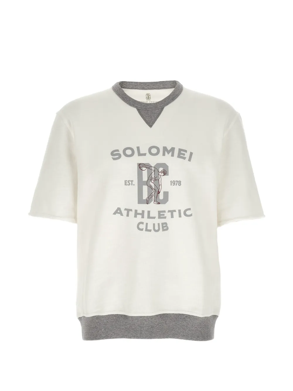 Brunello Cucinelli Short sleeved sweatshirt - Toni neutri