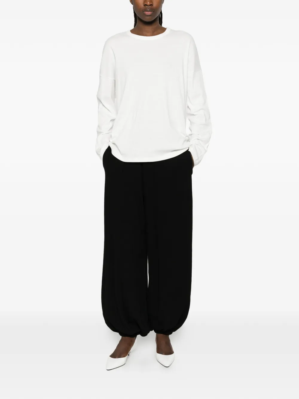 The Row Fiamma elasticated track trousers - Nero